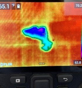 Infrared Camera detects points of water entry